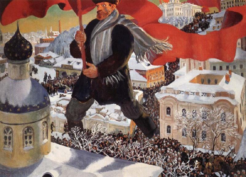 Boris Kustodiev Bolshevik Sweden oil painting art